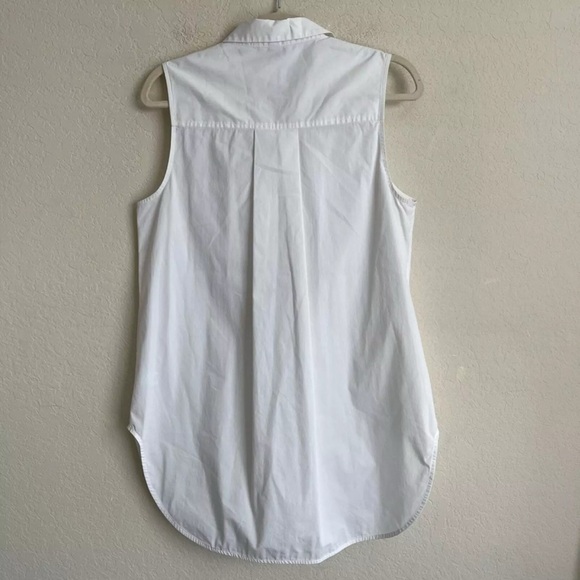 Athleta Uptown Shell White Sleeveless Commute Tank Top Zip Front 

Size L - Picture 4 of 9